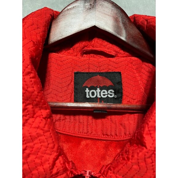 Vintage Totes Womens Plus 3X Red Quilted Rain Coat Jacket Soft Fleece Lining - Picture 2 of 16